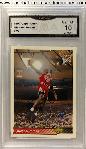 1992 Upper Deck Michael Jordan Card Graded GMA Gem Mt 10