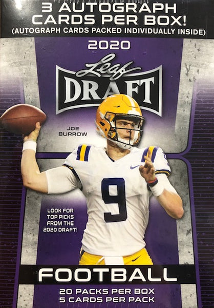 2020 Leaf Draft Premium Football Hobby Blaster Box