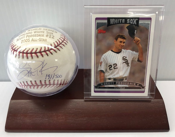 2005 Chicago White Sox World Series Scott Podsednik Signed Autographed All-Star Baseball Numbered 191/500