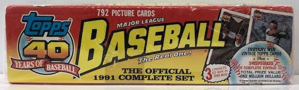 1991 Topps Baseball Complete Factory Set of 792 Cards