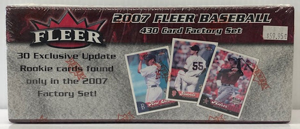 2007 Fleer Baseball Complete Factory Set of 430 Cards