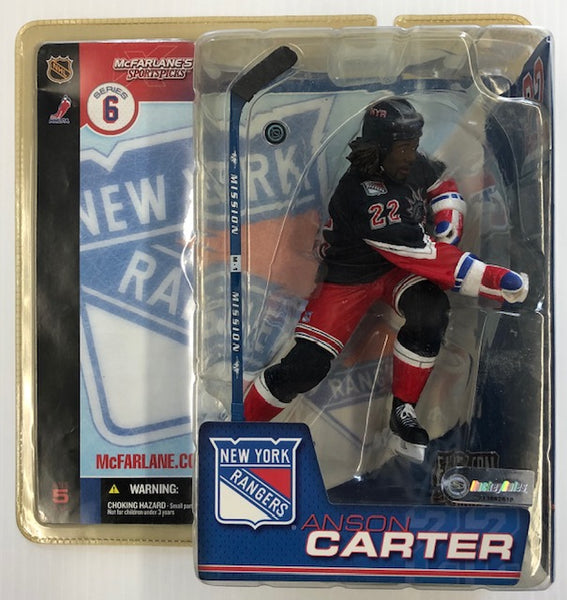 Anson Carter New York Rangers Glove Color Error Mcfarlane Figure