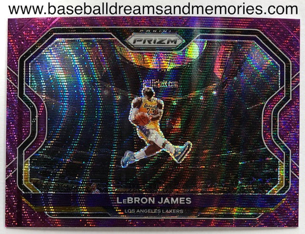 2020-21 Panini Prizm Lebron James Purple Wave Card (Kobe Bryant Tribute Dunk) BV$800