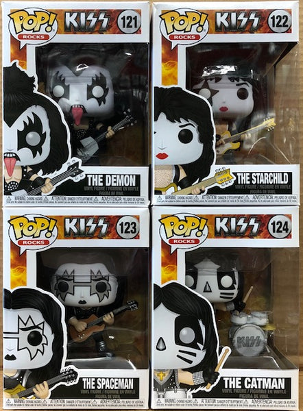 Funko Pop Kiss The Demon, The Starchild, The Spaceman, The Catman Set Of 4 Figure
