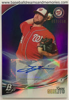 2016 Bowman Platinum Lucas Giolito Purple Autograh Card Serial Numbered 087/150