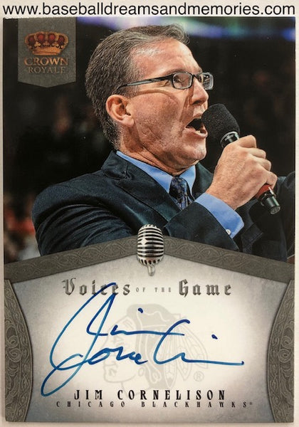 2013-14 Panini Crown Royale Jim Cornelison Voices Of The Game Autograph Card