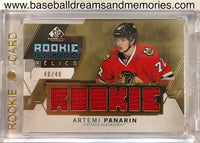 2015-16 Upper Deck SP Game Used Artemi Panarin Rookie Phenom Relics Jersey Card Serial Numbered 40/49