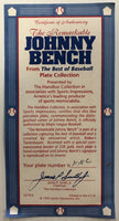 1992 The Hamilton Collection The Best Of Baseball The Legendary Johnny Bench 6 1/2" Collectors Plate
