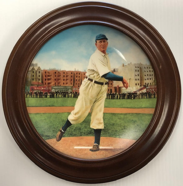 1993 The Bradford Exchange The Legends Of Baseball "Cy Young: The Perfect Game" 8" Collectors Plate in Plate Frame