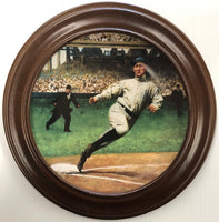 1993 The Bradford Exchange The Legends Of Baseball "TY Cobb: The Georgia Peach" 8" Collectors Plate in Plate Frame