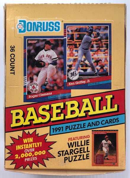 1991 Donruss Baseball Full Box of 36 Packs