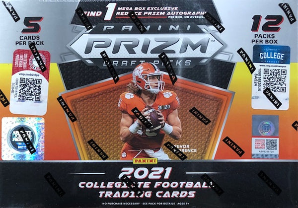 2021 Panini Prizm Draft Picks Football Mega Box (Red Ice Prizms)