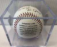 Ironmen Cal Ripken Jr & Lou Gehrig Collectible Baseball