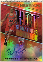 2018-19 Panini Hoops Wendell Carter Jr. Hot Signatures Rookies Autograph Card