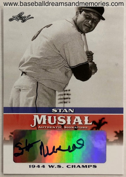 2015 Leaf Stan Musial 1944 W.S. Champs Signature Autograph Card