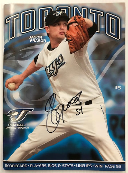 2009 Toronto Blue Jays Official Baseball Program Signed Autographed by Jason Frasor