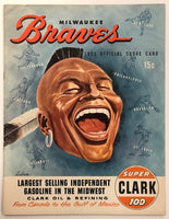 1955 Milwaukee Braves Official Scorecard