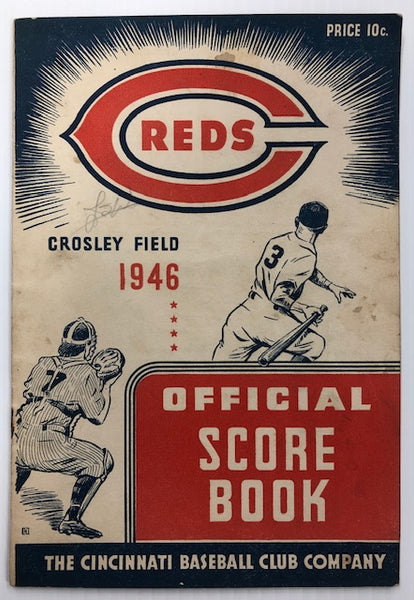 1946 Crosley Field Cincinnati Reds Baseball Club Company Official Scorebook SCORED