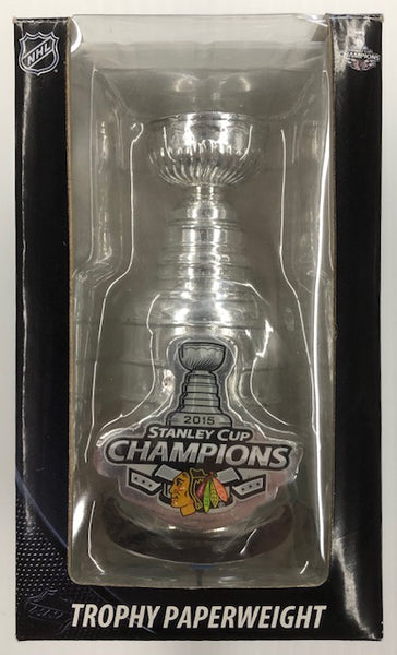 Chicago Blackhawks 2015 Stanley Cup Champions Trophy Paperweight