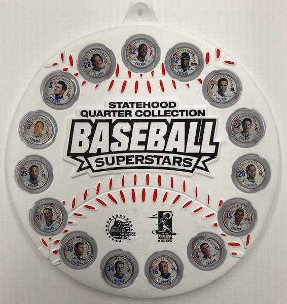 The Merrick Mint Chicago Cubs Baseball Superstars Statehood Quarter Collection Complete in Holder!