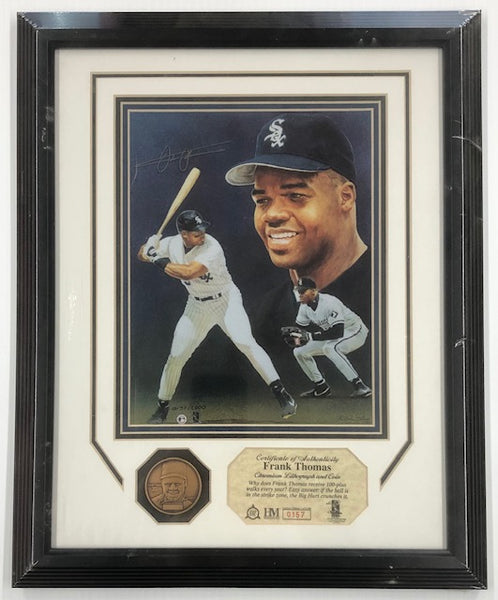 The Highland Mint Frank Thomas Chromium Lithograph and Coin Serial Numbered 0157/2500