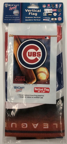 Chicago Cubs 27"x37" Verticle Hanging Flag
