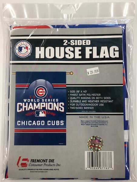 2016 Chicago Cubs World Series Champions 2-Sided 28"x40" House Flag
