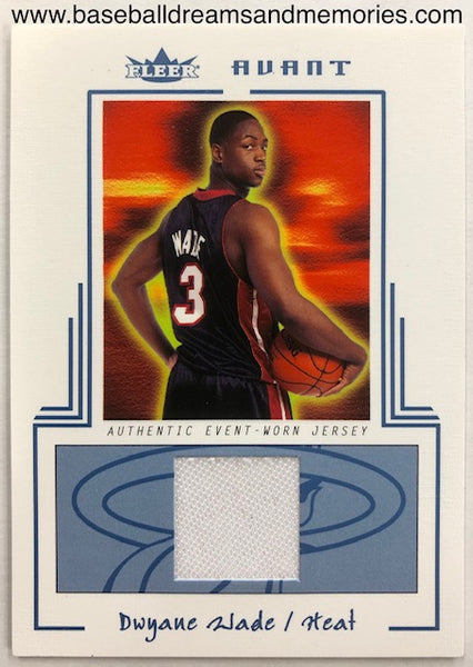 2003-04 Fleer Avant Dwayne Wade Rookie Jersey Card Serial Numbered 197/400