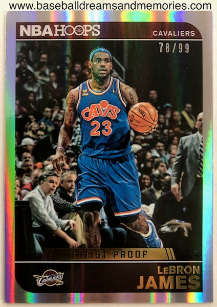 2014-15 Hoops Lebron James Artist Proof Card Serial Numbered 78/99