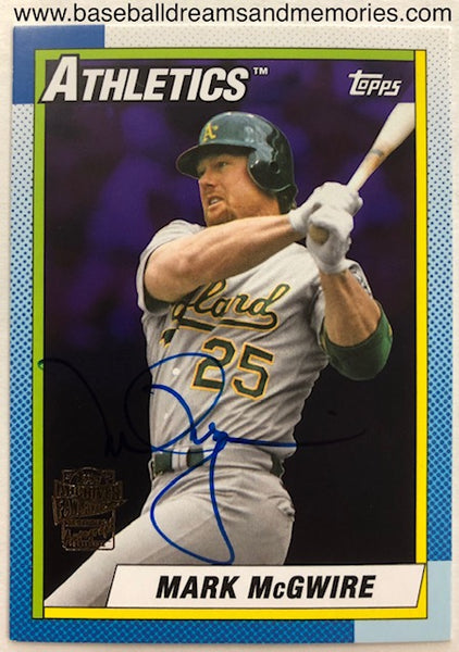 2014 Topps Archives Fan Favorites Mark McGwire Purple Autograph Card Serial Numbered 05/10