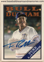 2016 Topps Archives Bull Durham Tim Robbins Autograph Card