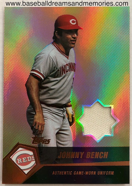 2004 Topps Johnny Bench Bat Card Serial Numbered 38/99