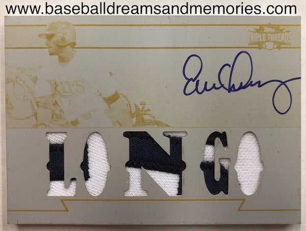 2011 Topps Triple Threads Evan Longoria Autograph Jersey Patch White Whale Printing Plate Serial Numbered 1/1