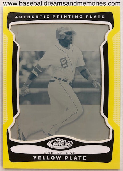 2009 Topps Finest Gary Sheffield Yellow Printing Plate Serial Numbered 1/1
