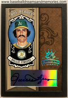 2003 Donruss Diamond Kings Rollie Fingers Platinum Framed Autograph Card Serial Numbered 1/1