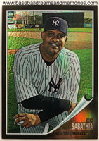 2011 Topps Heritage Chrome C.C. Sabathia Black Refractor Card Serial Number 52/62 (Jersey Number)