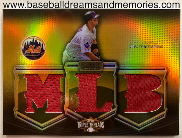 2010 Topps Triple Threads David Wright Triple Jersey Card Serial Numbered 1/9