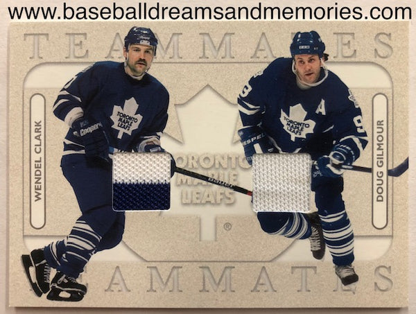 2005 In The Game Wendel Clark & Doug Gilmour Teammates Dual Jersey Card Silver Version /60