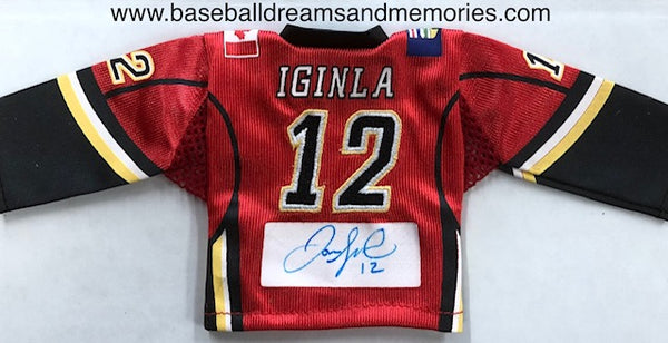 Jarome Iginla SIgned Calgary Flames Red Hockey Jersey