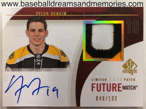 2010-11 SP Authentic Tyler Seguin Future Watch Rookie Autograph Jersey LOGO Patch Serial Numbered 48/100