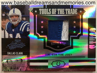 2007 Playoff Absolute Dallas Clark Tools Of The Trade Jersey Patch Card Serial Nubered 49/50
