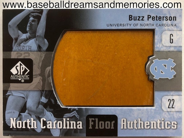 2011-12 SP Authentic Buzz Peterson North Carolina Floor Authentics Floor Relic Card