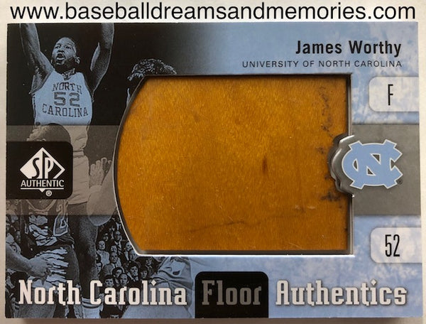 2011-12 SP Authentic James Worthy North Carolina Floor Authentics Floor Relic Card