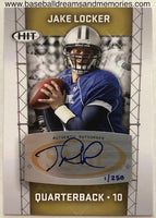 2011 Sage Hit Jake Locker Autograph Card Serial Numbered 1/250