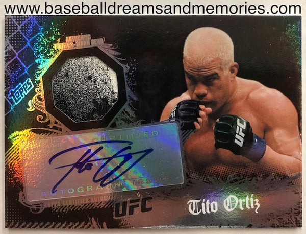 2010 Topps UFC Main Event Tito Ortiz Autograph Relic Fighter Worn Gear Card