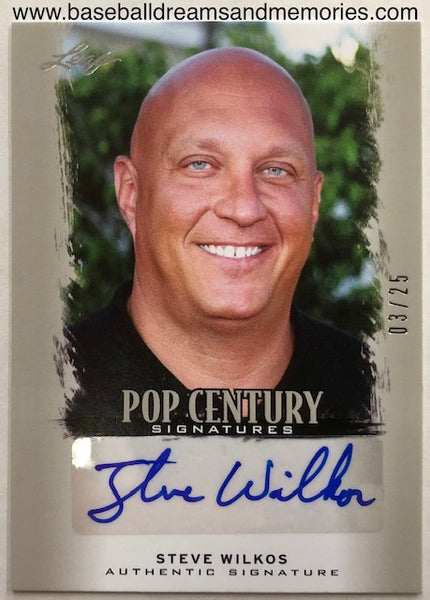 2012 Leaf Pop Century Steve Wilkos Autograph Card Serial Numbered 03/25