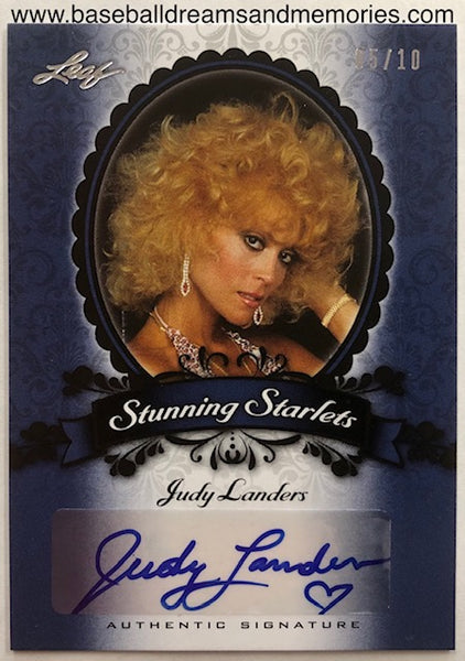2013 Leaf Pop Century Judy Landers Stunning Starlets Autograph Card Serial Numbered 05/10