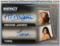 2011 TriStar TNA Signature Impact Wrestling Mickie James & Tara Silver Autograph Card Serial Numbered 13/99