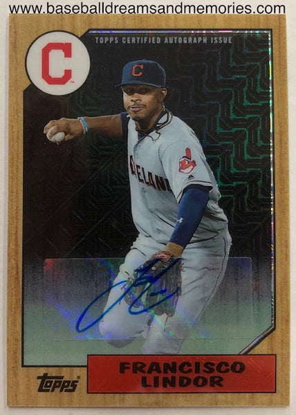 2017 Topps Francisco Lindor Hobby Continuity Program Autograph Card Serial Numbered 171/199