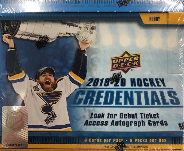 2019-20 Upper Deck Credentials Hockey Hobby Box